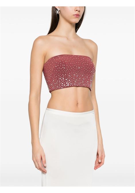 Top bandeau con cristalli in marrone Alex perry - donna ALEX PERRY | T0244CGNC